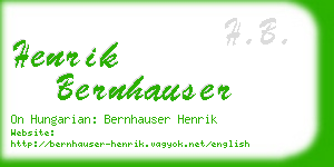 henrik bernhauser business card